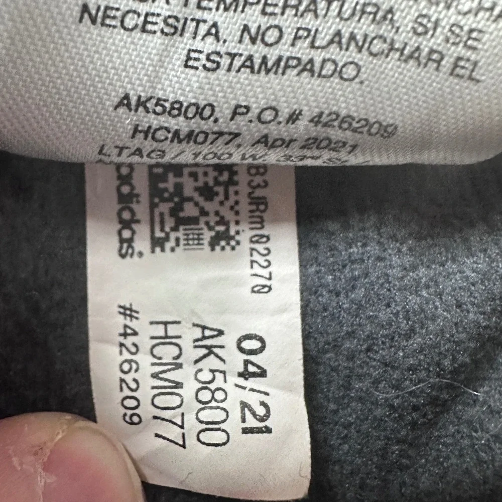 Adidas Joggers Kids 2T Charcoal Grey‎ AK5800 HCM077 3-Stripe Elastic Waist Pants
